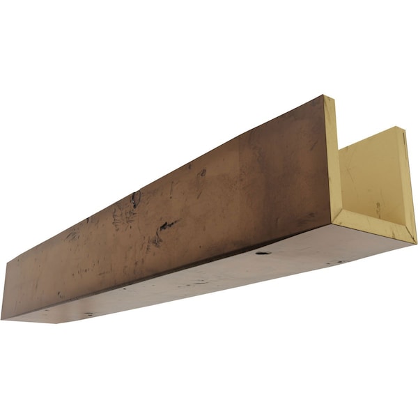 Ekena Millwork 3-Sided (U-beam) Knotty Pine Endurathane Faux Wood Ceiling Beam, Premium Aged, 10"W x 8"H x 20'L BMKP3C0100X080X240ZD - main